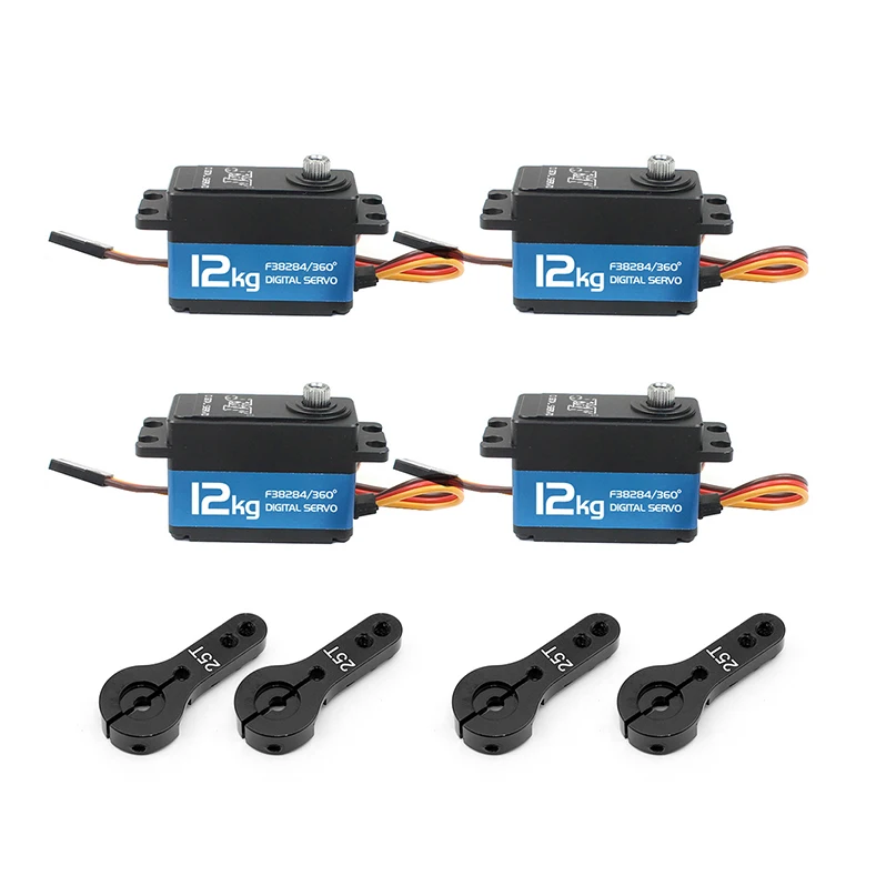 4PCS 12kg Waterproof Digital Servo Large Torque Metal Teeth Steering Gear IP65 120-360 Degree for RC Model Aircraft Car Robot
4PCS 12kg Waterproof Digital Servo Large Torque Metal Teeth Steering Gear IP65 120-360 Degree for RC Model Aircraft Car Robot