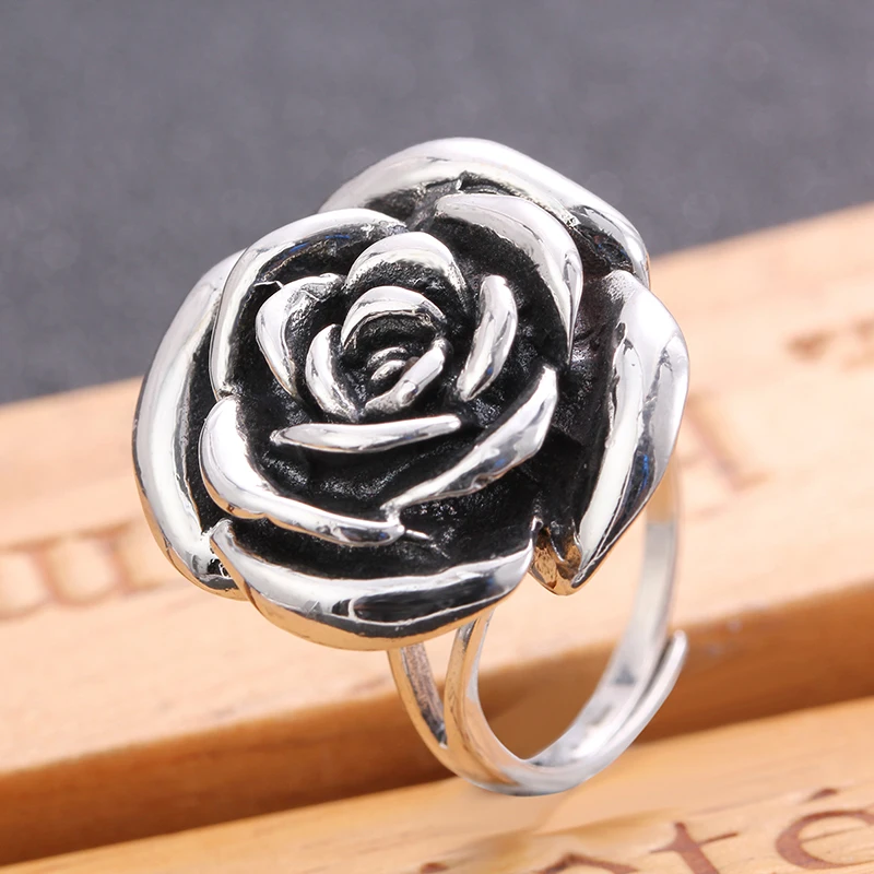 ZHJIASHUN 100% 925 Sterling Silver Natural Rings For Women Rose Flower Design Vintage Silver Jewelry Open Ring Jewelry Best Gift
ZHJIASHUN 100% 925 Sterling Silver Natural Rings For Women Rose Flower Design Vintage Silver Jewelry Open Ring Jewelry Best Gift
