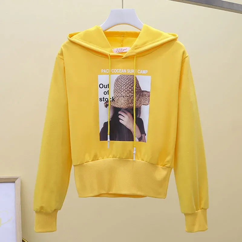Spring Autumn Style Women's Cotton Hoodies Printed Hoodie Collar Long Sleeve Draw String Korean Sweatshirt AA4020
Spring Autumn Style Women's Cotton Hoodies Printed Hoodie Collar Long Sleeve Draw String Korean Sweatshirt AA4020