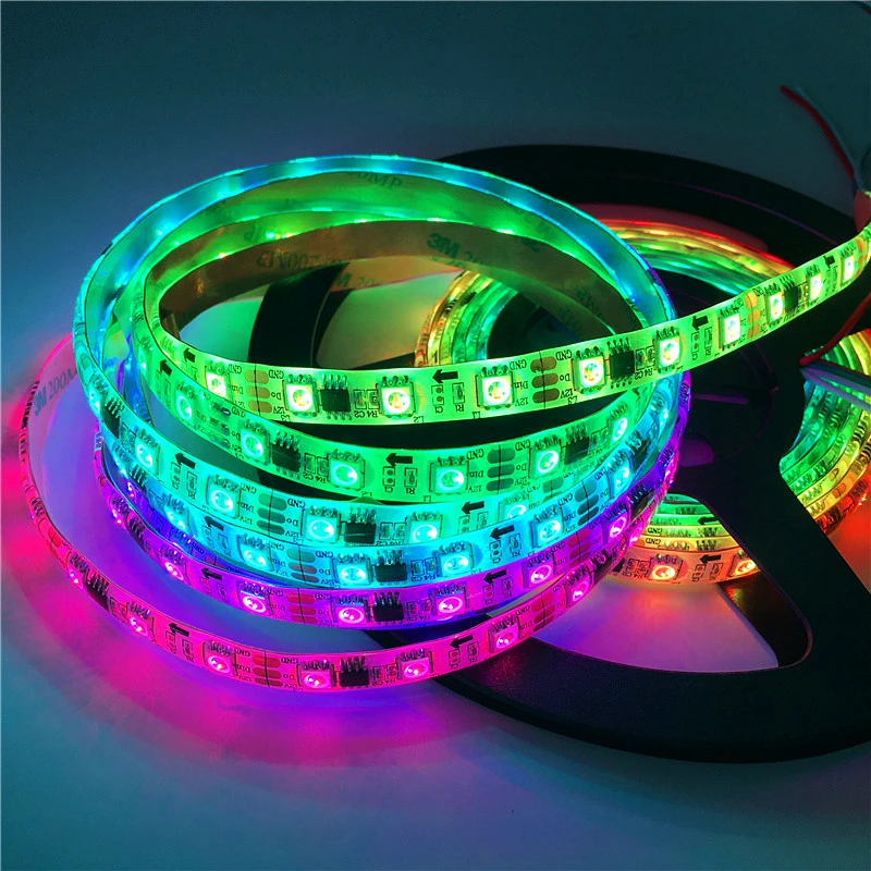 100% High Quality WS2811 IC Full Color Pixel LED Strip light 12V 60leds/m Double White/Black PCB Dream Color Backlight Tape Lamp
100% High Quality WS2811 IC Full Color Pixel LED Strip light 12V 60leds/m Double White/Black PCB Dream Color Backlight Tape Lamp
