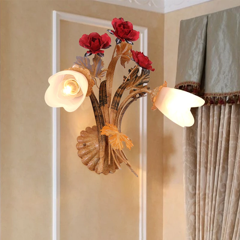 Garden flowers and plants wall lamp living room wall lamp iron flower bright red rose wall lamp wedding lamp American wall lamp
Garden flowers and plants wall lamp living room wall lamp iron flower bright red rose wall lamp wedding lamp American wall lamp