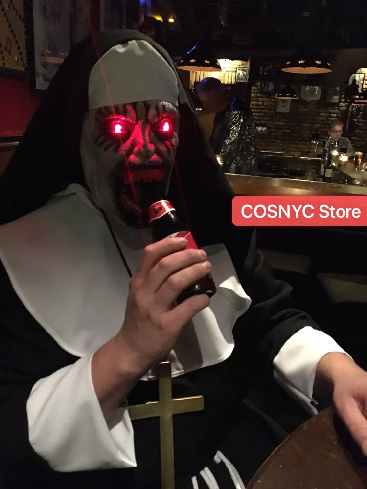 The Conjuring 2 The Nun Horror luminous Mask Cosplay Scary Latex Masks With Headscarf Full Face Helmet Halloween Party Props
The Conjuring 2 The Nun Horror luminous Mask Cosplay Scary Latex Masks With Headscarf Full Face Helmet Halloween Party Props