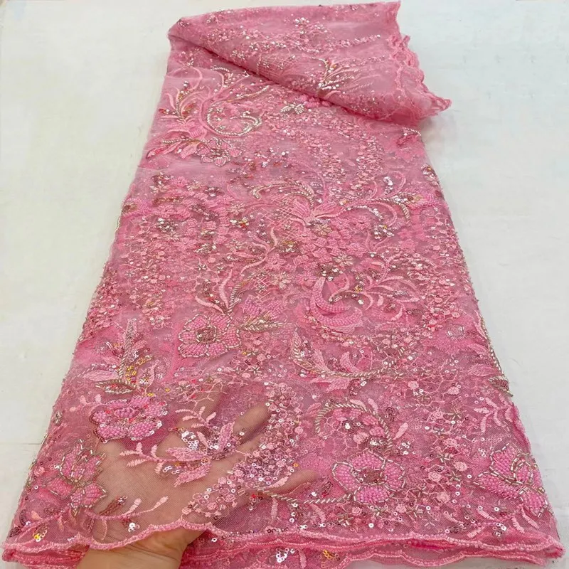 Latest Big Wedding Tulle Lace High grade African French Lace Mesh Fabric with Small Beads Sequins TS9417
Latest Big Wedding Tulle Lace High grade African French Lace Mesh Fabric with Small Beads Sequins TS9417