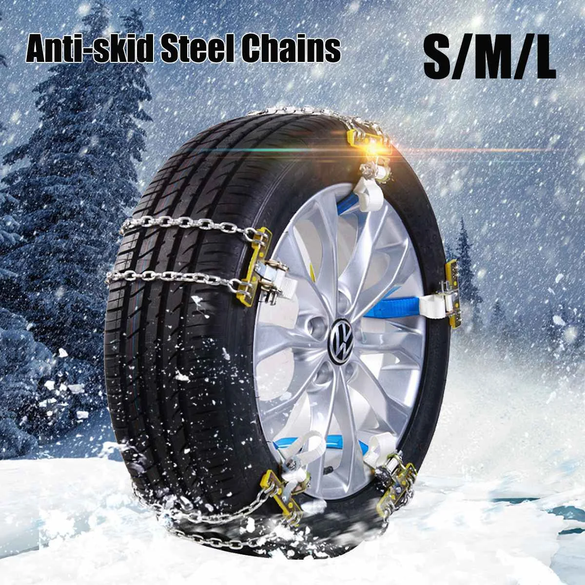S/M/L Universal Anti-slip Car Snow Mud Chain Wheel Tyre Tire Belt Alloy Steel Emergency Anti Skid Snow Chains For Driving
S/M/L Universal Anti-slip Car Snow Mud Chain Wheel Tyre Tire Belt Alloy Steel Emergency Anti Skid Snow Chains For Driving