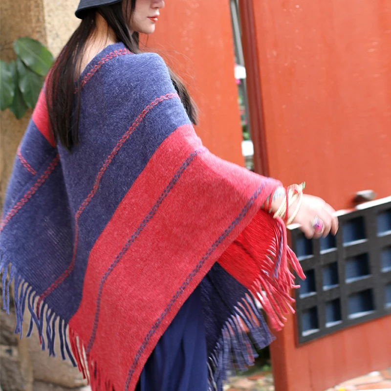 Newest Cashmere Shawl Ethnic Style Scarf Tassel Poncho Big Shawl Stripe Women Pashmina Coloured scarf
Newest Cashmere Shawl Ethnic Style Scarf Tassel Poncho Big Shawl Stripe Women Pashmina Coloured scarf