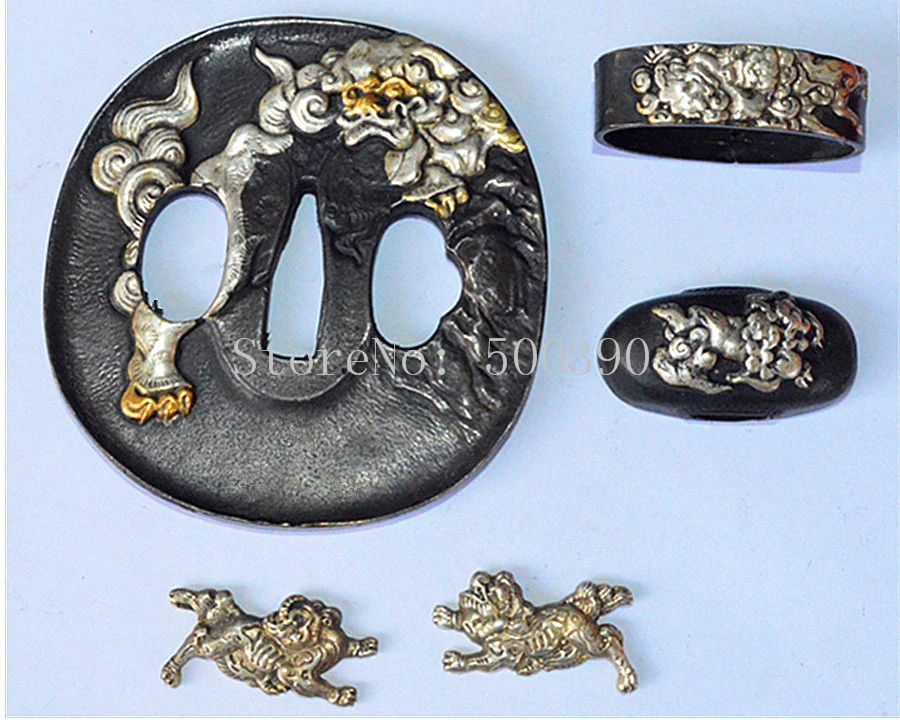 A Set Top Quality Lion Tsuba Hand Guard Copper Sword Fitting For Japanese Samurai Katana or Wakizashi DIY Accessory
A Set Top Quality Lion Tsuba Hand Guard Copper Sword Fitting For Japanese Samurai Katana or Wakizashi DIY Accessory