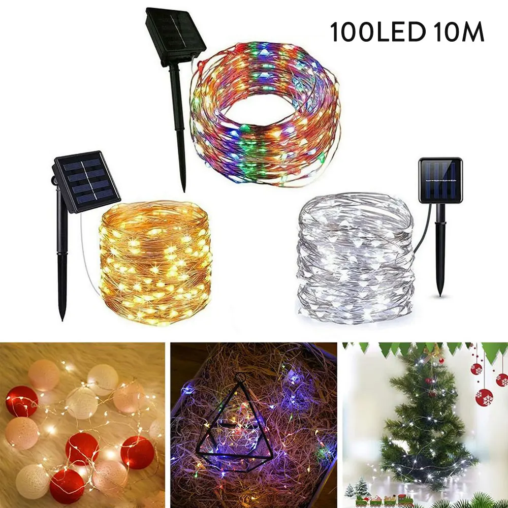 10M 100 LED Solar String Light Fairy Garland Copper Wire Light String Outdoor Waterproof Christmas Garland Lighting Garden Decor
10M 100 LED Solar String Light Fairy Garland Copper Wire Light String Outdoor Waterproof Christmas Garland Lighting Garden Decor