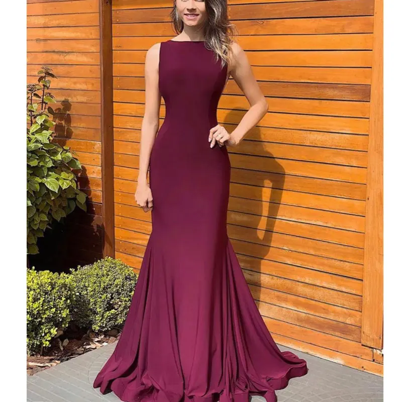 Burgundy satin sexy communion dresses Evening Dress prom party Robe De Soiree longue Formal Dress simple robe de soiree backless
Burgundy satin sexy communion dresses Evening Dress prom party Robe De Soiree longue Formal Dress simple robe de soiree backless