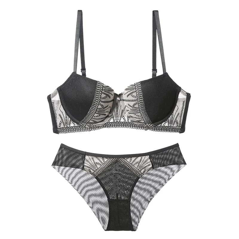 Fashion Black Female Sexy Lingerie Bra And Panty Sets Thick Cup Push Up Brassiere Embroidery Women Underwear Set Red White B C D
Fashion Black Female Sexy Lingerie Bra And Panty Sets Thick Cup Push Up Brassiere Embroidery Women Underwear Set Red White B C D