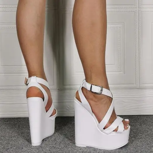 Big Size Girls White Cross Bands Buckle Wedge Sandals Casual Super High Heel Platform Party Sandals Shoes 100% Factory Photos
Big Size Girls White Cross Bands Buckle Wedge Sandals Casual Super High Heel Platform Party Sandals Shoes 100% Factory Photos