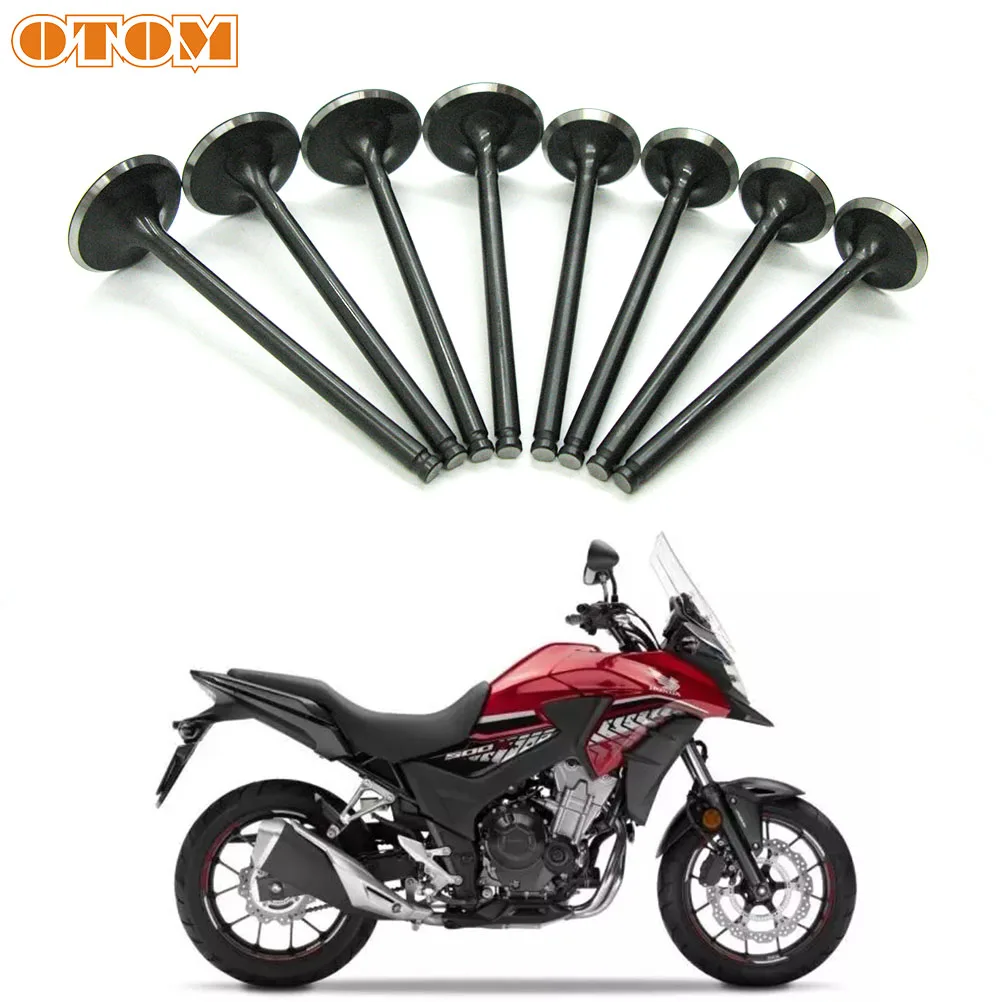 Комплект клапанов OTOM CB500 (впуск-выхлоп) для HONDA CB500X CB500F, BMW T500GS 2010-2020, аксессуары для двигателя для внедорожных мотоциклов
Комплект клапанов OTOM CB500 (впуск-выхлоп) для HONDA CB500X CB500F, BMW T500GS 2010-2020, аксессуары для двигателя для внедорожных мотоциклов