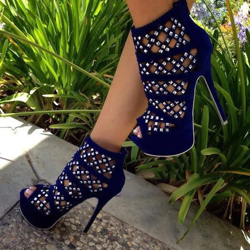 Women Crossed Grid Bling Rhinestone Peep Toe Platform Sandals Stiletto Heel Gladiator High Heels Short Bottes Shoes
Women Crossed Grid Bling Rhinestone Peep Toe Platform Sandals Stiletto Heel Gladiator High Heels Short Bottes Shoes