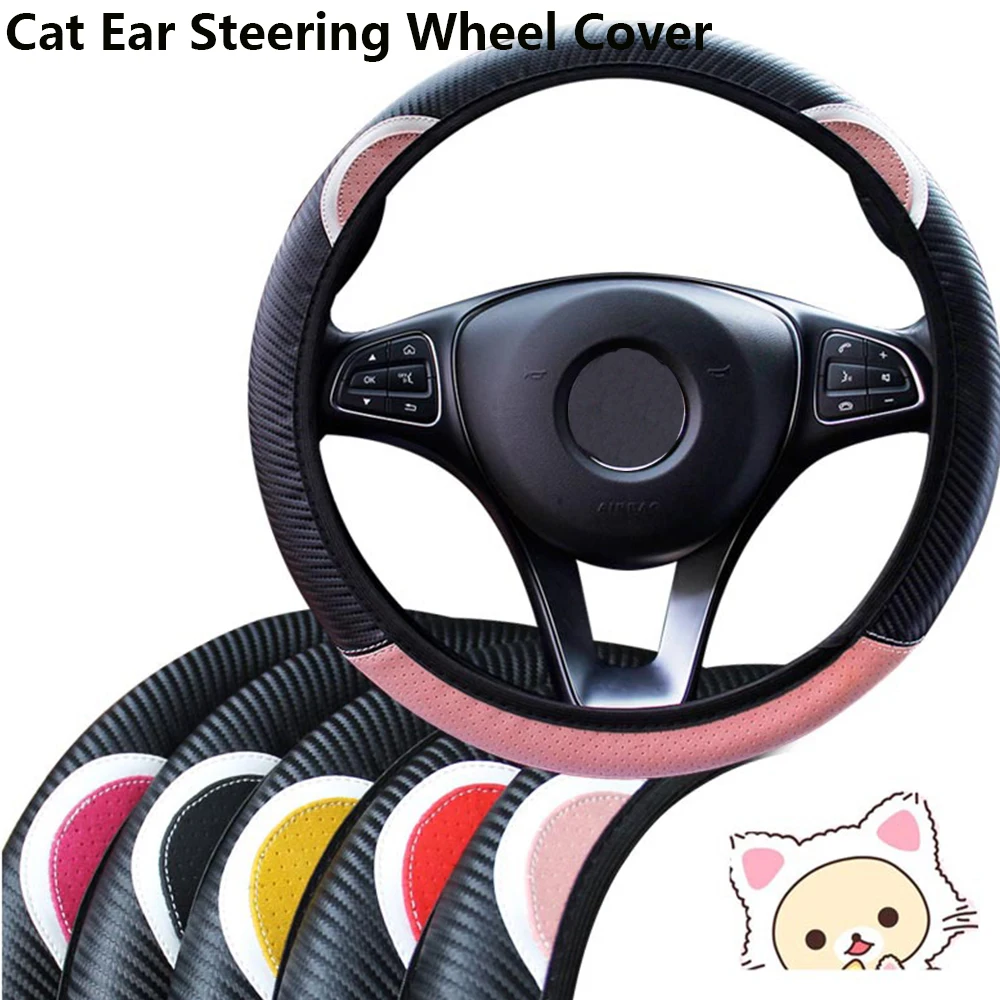 Cute Cartoon Cat Ear Steering Wheel Cover Auto Decoration Accessories For Opel HondaUniversal Women Car-Styling Handle
Cute Cartoon Cat Ear Steering Wheel Cover Auto Decoration Accessories For Opel HondaUniversal Women Car-Styling Handle