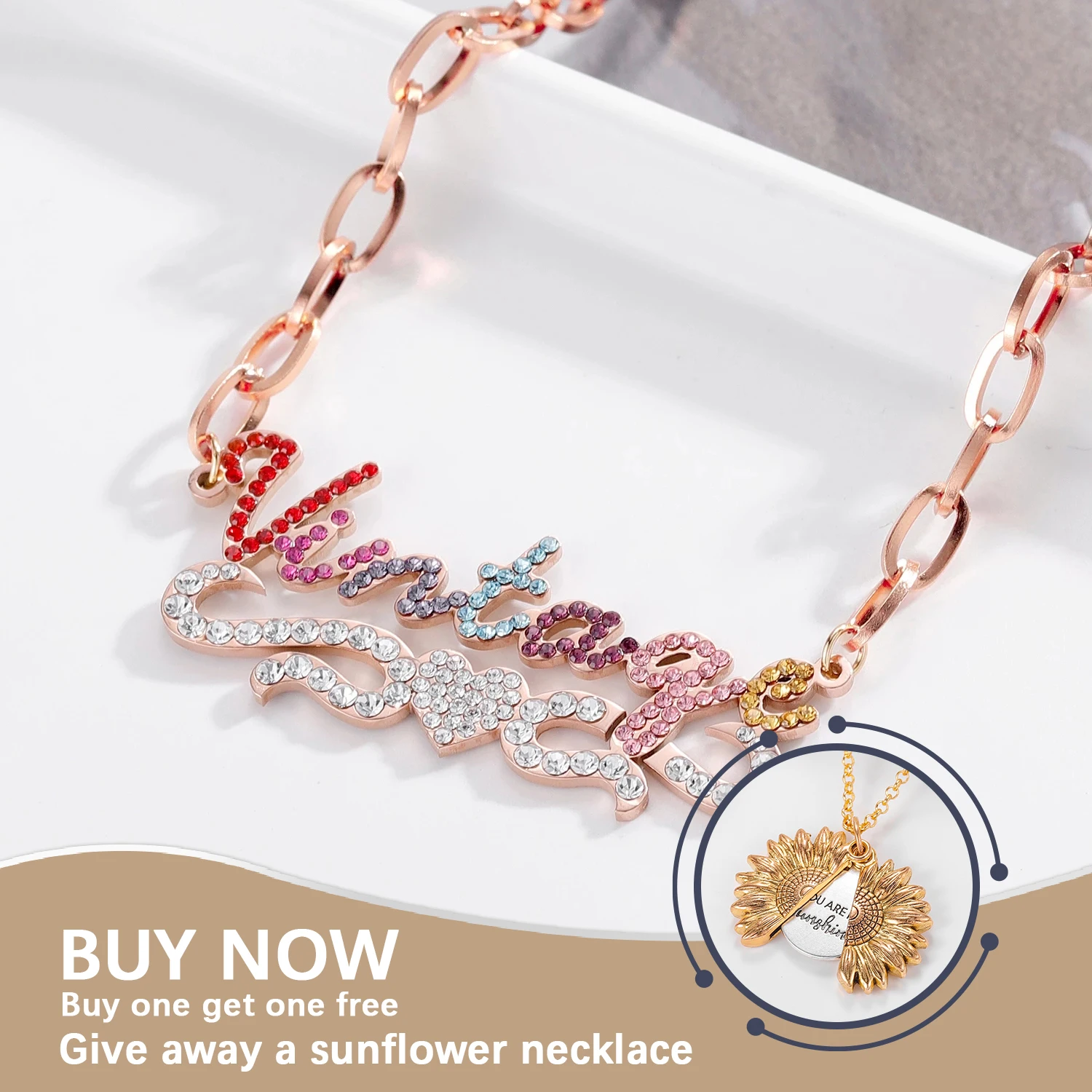 2021 Trend Rainbow Letter Name Pendant Chain Necklaces Elegant Mother Gift Zirconia Chunky Chain Necklace For Women Collares
2021 Trend Rainbow Letter Name Pendant Chain Necklaces Elegant Mother Gift Zirconia Chunky Chain Necklace For Women Collares