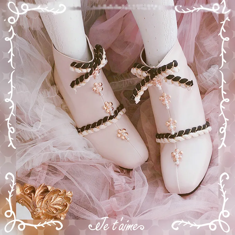 Square head women's boots ankle boots bow fragrant wind heel shoes retro style Bowknot Princess Kawaii Girl Women Shoes cos
Square head women's boots ankle boots bow fragrant wind heel shoes retro style Bowknot Princess Kawaii Girl Women Shoes cos