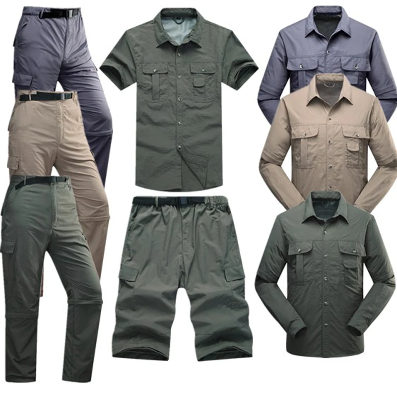 Be A Wolf Men Quick Dry Removable Breathable Hiking Shirts&Pants Spring Summer Outdoor Clothing Set Windproof UV Protect Clothes
Be A Wolf Men Quick Dry Removable Breathable Hiking Shirts&Pants Spring Summer Outdoor Clothing Set Windproof UV Protect Clothes