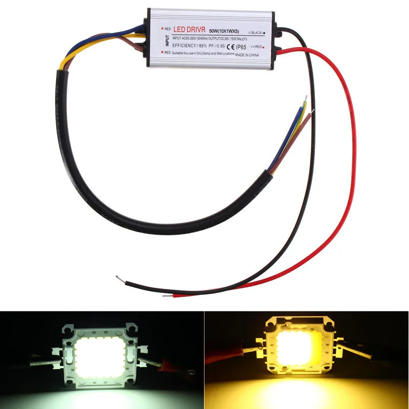 Waterproof AC85-265V 50W LED Driver Supply SMD Chip for Flood Light Adapter Lighting Transformer LED Chip White/Warm white
Waterproof AC85-265V 50W LED Driver Supply SMD Chip for Flood Light Adapter Lighting Transformer LED Chip White/Warm white