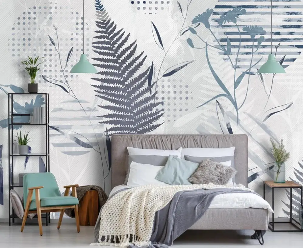 Custom 3D mural wallpaper modern minimalist geometric mosaic leaves Nordic living room TV background wall
Custom 3D mural wallpaper modern minimalist geometric mosaic leaves Nordic living room TV background wall