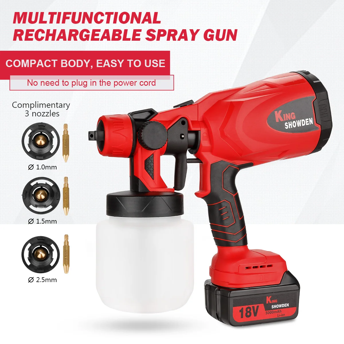 30000RPM Electric Spray Gun Portable Paint Sprayer Coating Airbrush Household Furniture Steel Paint Sprayer For Makita Battery
30000RPM Electric Spray Gun Portable Paint Sprayer Coating Airbrush Household Furniture Steel Paint Sprayer For Makita Battery
