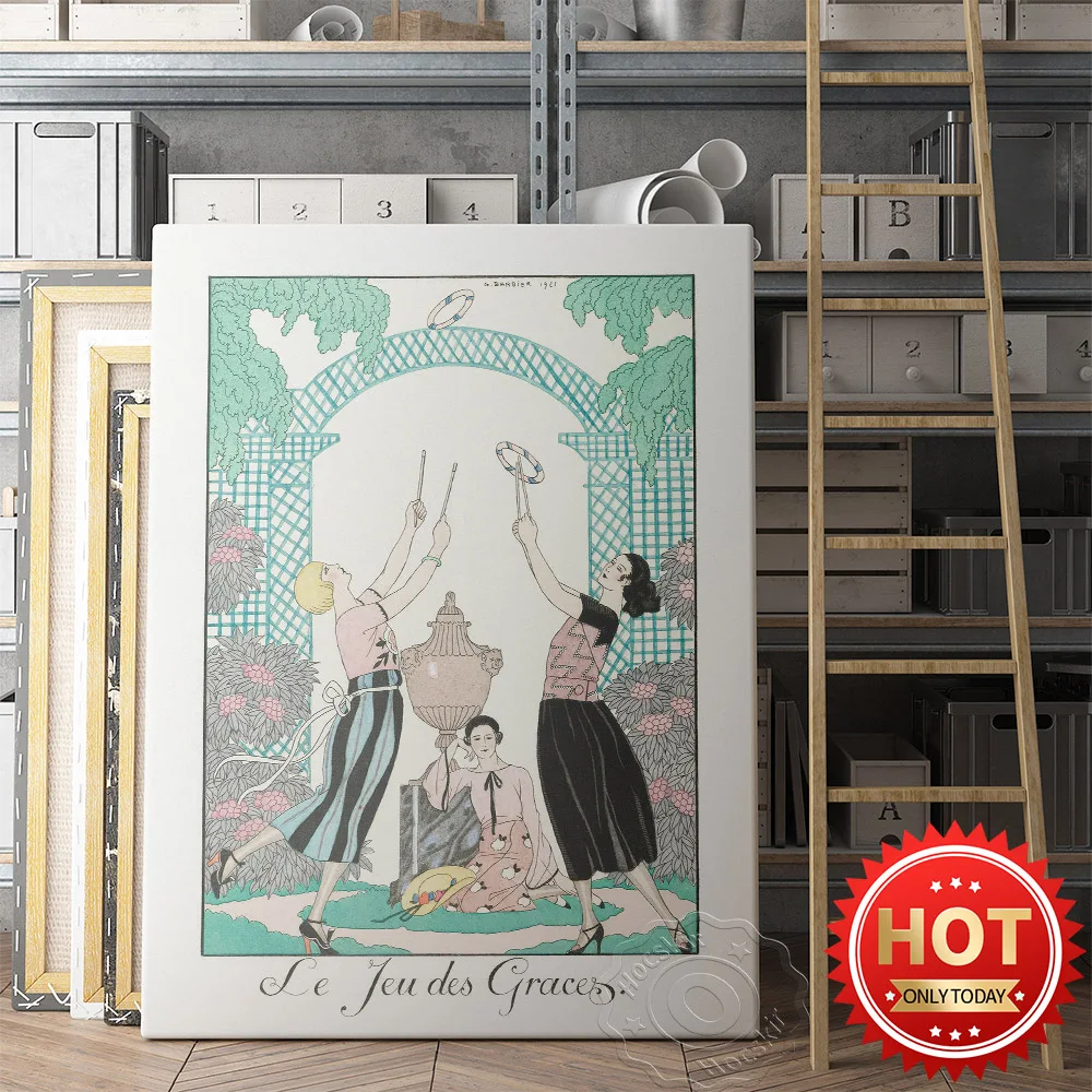 Georgr Barbier Exhibition Museum Poster, Le Jeu Des GrâCes Canvas Painting Wall Picture, The Game Of Graces Vintage Art Prints,
Georgr Barbier Exhibition Museum Poster, Le Jeu Des GrâCes Canvas Painting Wall Picture, The Game Of Graces Vintage Art Prints,