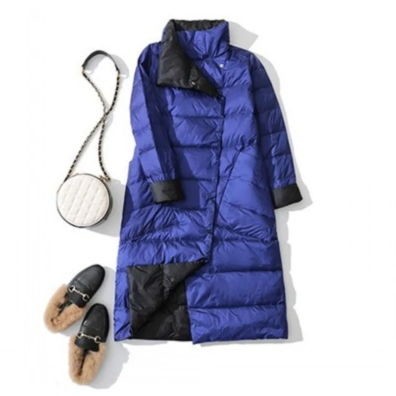 Women Parkas White Duck Down Ultra Light Jacket Winter Double Sided Slim Down Coat Single Breasted Fashion Loose Over The Knee
Women Parkas White Duck Down Ultra Light Jacket Winter Double Sided Slim Down Coat Single Breasted Fashion Loose Over The Knee