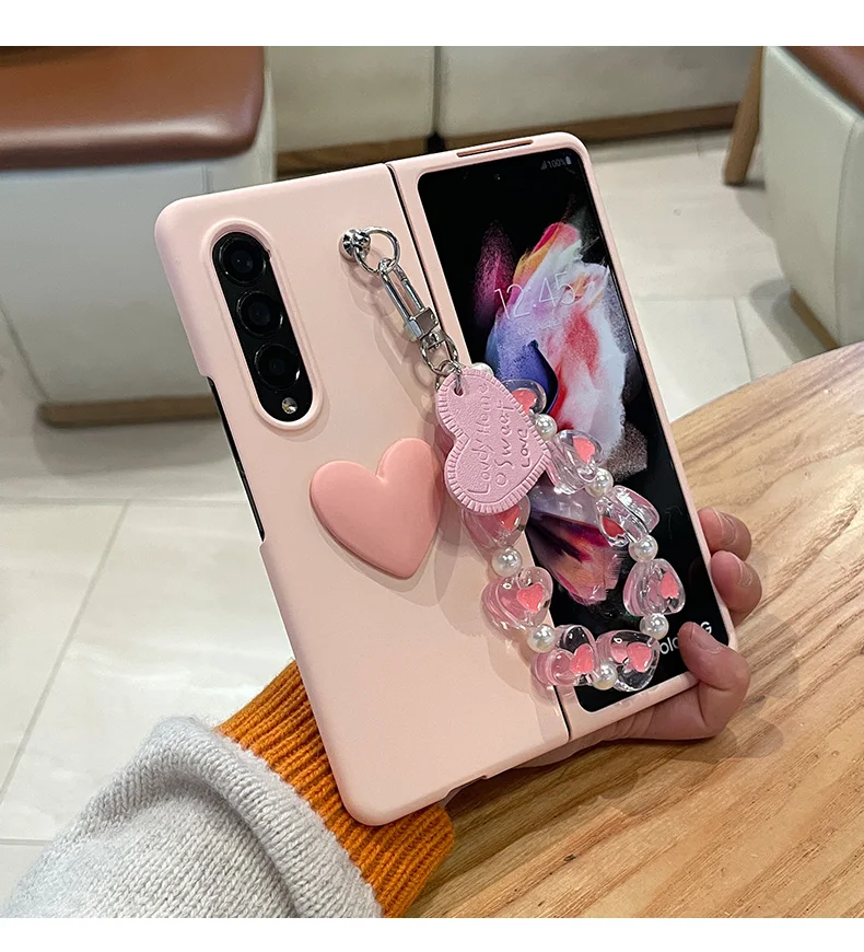 For Samsung Galaxy Z Fold 6 5 4 2 3 5G Girl Fashion Cute Portable Love Heart Bracelet Hand Chain All Pink Skin Back Case Cover
For Samsung Galaxy Z Fold 6 5 4 2 3 5G Girl Fashion Cute Portable Love Heart Bracelet Hand Chain All Pink Skin Back Case Cover