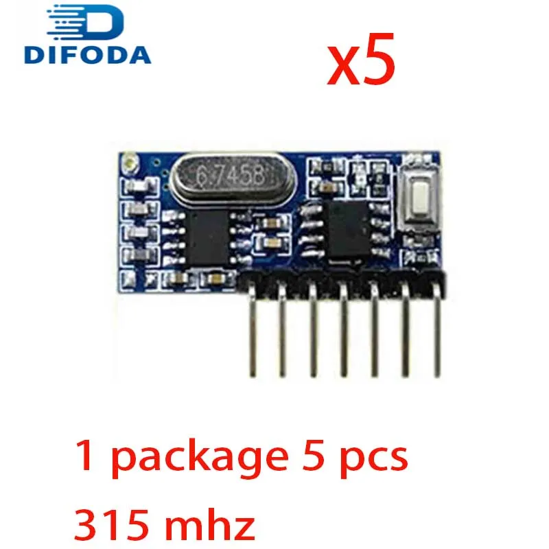DIFODA10 PCS 315Mhz Wireless Remote Control Switch 4CH RF Relay 1527 Encoding Learning Module For Light Receiver Diy Kit
DIFODA10 PCS 315Mhz Wireless Remote Control Switch 4CH RF Relay 1527 Encoding Learning Module For Light Receiver Diy Kit