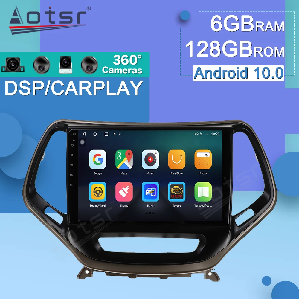 Android 10.0 128GB for JEEP Cheroki 2014 - 2018 Car GPS Navigation Auto Radio Stereo Video Multimedia Player Head Unit 2 Din DSP
Android 10.0 128GB for JEEP Cheroki 2014 - 2018 Car GPS Navigation Auto Radio Stereo Video Multimedia Player Head Unit 2 Din DSP