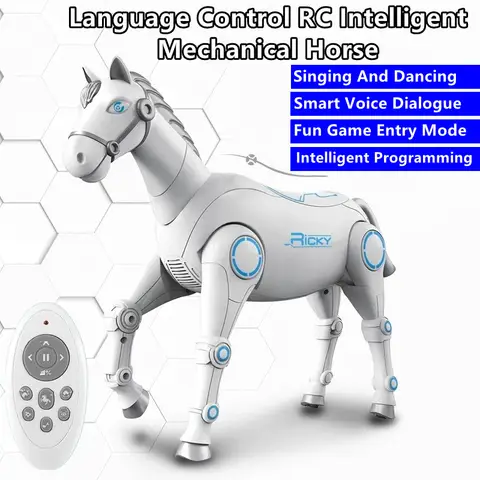 Language Control RC Intelligent Mechanical Horse Program Fun Games Singing Dancing Remote Control Simulation Animal Toy RC horse