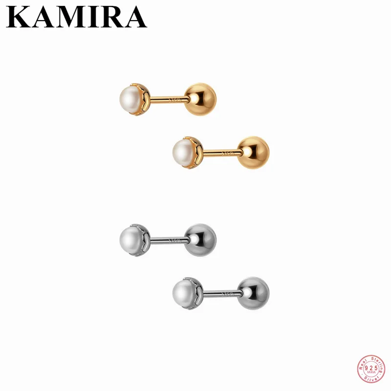 KAMIRA Real 925 Sterling Silver Korean Sweet Shell Spiral Beads Stud Earrings for Women Party Gentle Simple Cute Fashion Jewelry
KAMIRA Real 925 Sterling Silver Korean Sweet Shell Spiral Beads Stud Earrings for Women Party Gentle Simple Cute Fashion Jewelry