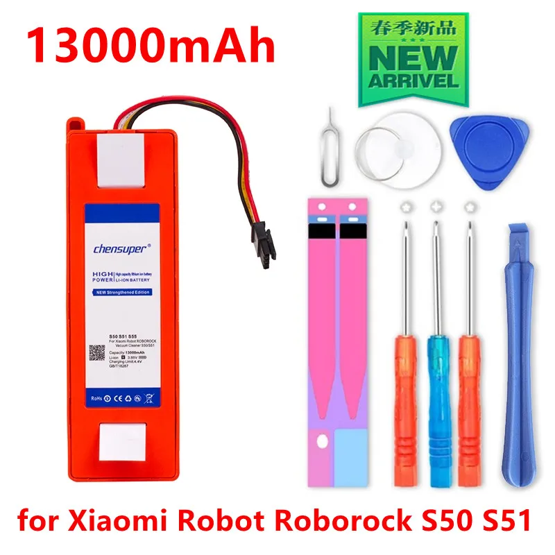 13000mAh 0 Cycle Robotic Vacuum cleaner Battery for Xiaomi Robot ROBOROCK Vacuum Cleaner S50 S51 S55 Mijia Gen 1st T4 T6
13000mAh 0 Cycle Robotic Vacuum cleaner Battery for Xiaomi Robot ROBOROCK Vacuum Cleaner S50 S51 S55 Mijia Gen 1st T4 T6