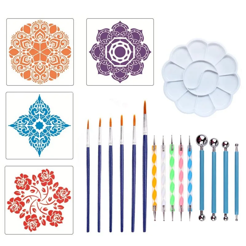 20pcs/set DIY Mandala Dotting Tools Kit Unique Artistic Creations For Rock Painting, Nail Art or Decoration Double-End
20pcs/set DIY Mandala Dotting Tools Kit Unique Artistic Creations For Rock Painting, Nail Art or Decoration Double-End