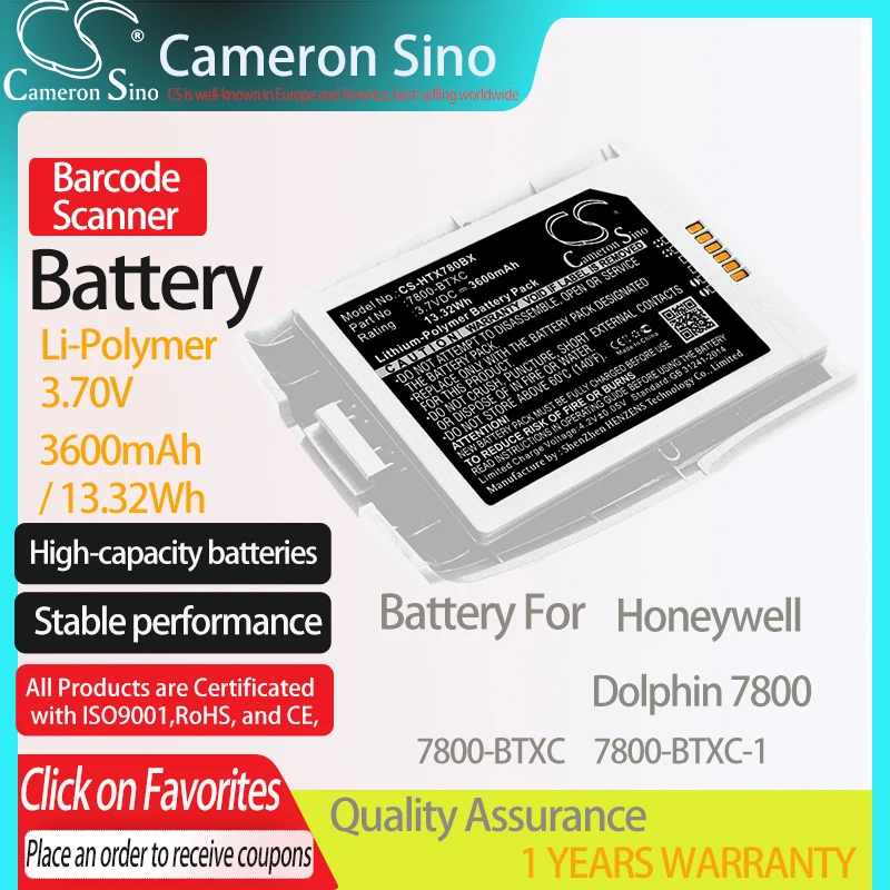 CameronSino Батарея для сканер штрих-кода Honeywell Дельфин 7800 подходит Дельфин 7800-BTXC 7800-BTXC-1 штрих-кода аккумулятор сканера 3600 мА-ч/13.32Wh 3,70 V
CameronSino Батарея для сканер штрих-кода Honeywell Дельфин 7800 подходит Дельфин 7800-BTXC 7800-BTXC-1 штрих-кода аккумулятор сканера 3600 мА-ч/13.32Wh 3,70 V