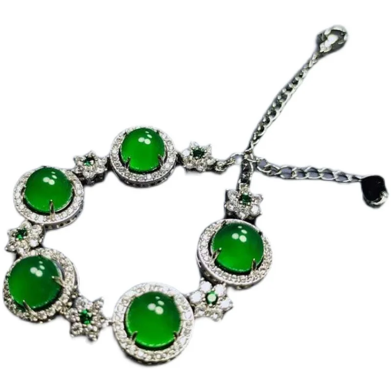 Koraba Natural Green Chalcedony Bracelet Women Jade Jewelry Sterling Silver 925
Koraba Natural Green Chalcedony Bracelet Women Jade Jewelry Sterling Silver 925