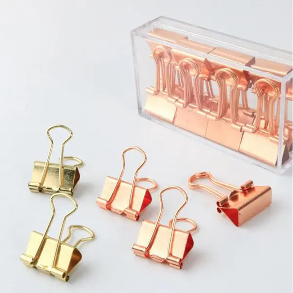 19mm Solid Color Rose Gold Metal Binder Clips Notes Letter Paper Clip Home Office Storage Supplies
19mm Solid Color Rose Gold Metal Binder Clips Notes Letter Paper Clip Home Office Storage Supplies