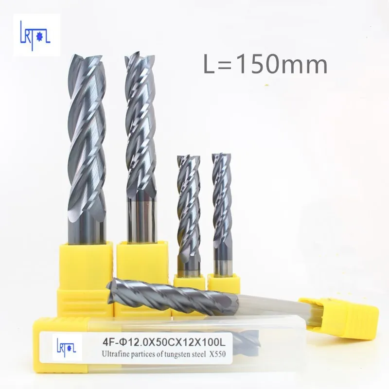 2PCS HRC55 6,8,10,12,16,20*150,200mm tungsten carbide end mill 4 flutes CNC machine milling cutter drill bit
2PCS HRC55 6,8,10,12,16,20*150,200mm tungsten carbide end mill 4 flutes CNC machine milling cutter drill bit