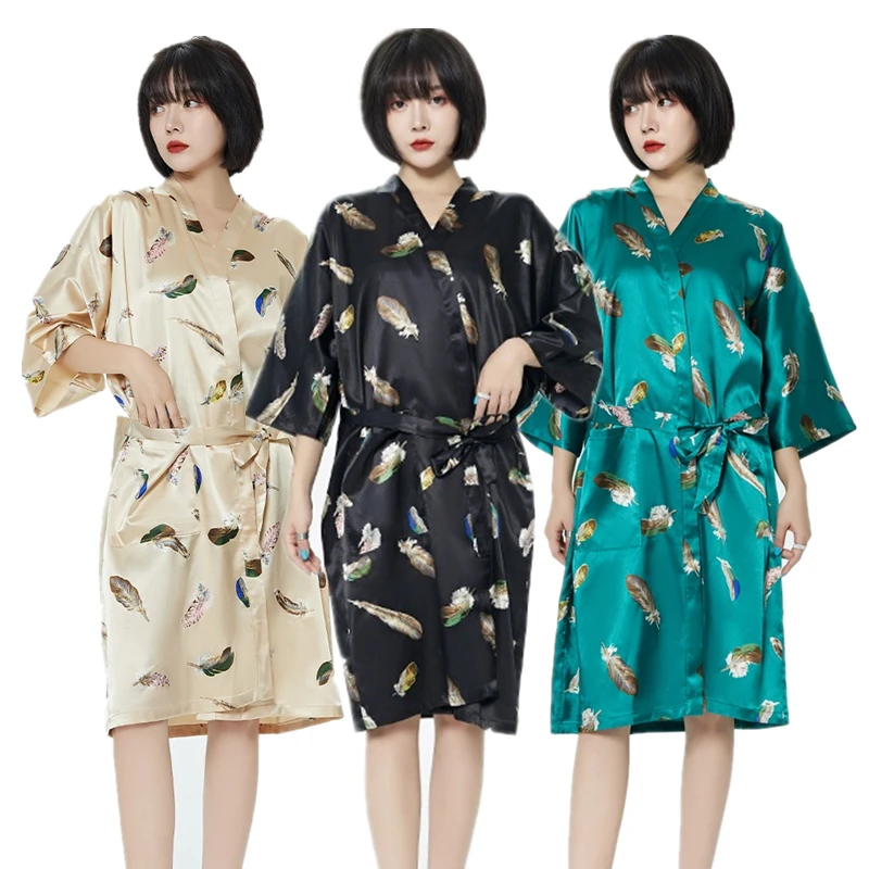 Salon Hairdressing Robe Barber Shop Customer Hair Dyeing Clothes Beauty SPA Gown Hairdresser Haircut Feather Pattern Kimono
Salon Hairdressing Robe Barber Shop Customer Hair Dyeing Clothes Beauty SPA Gown Hairdresser Haircut Feather Pattern Kimono