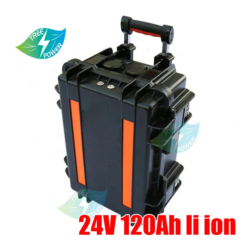Waterproof 24V 120Ah Lithium ion battery 3.7V Li-po battery pack bms for 3000W 2500W fishing boat motor RV+10A Charger
Waterproof 24V 120Ah Lithium ion battery 3.7V Li-po battery pack bms for 3000W 2500W fishing boat motor RV+10A Charger