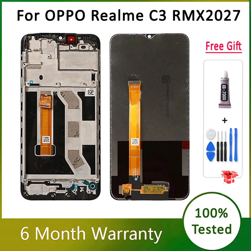 6.3" For OPPO Realme C3 LCD Display Touch Screen Digitizer With Frame Replacement For OPPO Realme RMX2027 RMX2021 RMX2020 Screen
6.3" For OPPO Realme C3 LCD Display Touch Screen Digitizer With Frame Replacement For OPPO Realme RMX2027 RMX2021 RMX2020 Screen