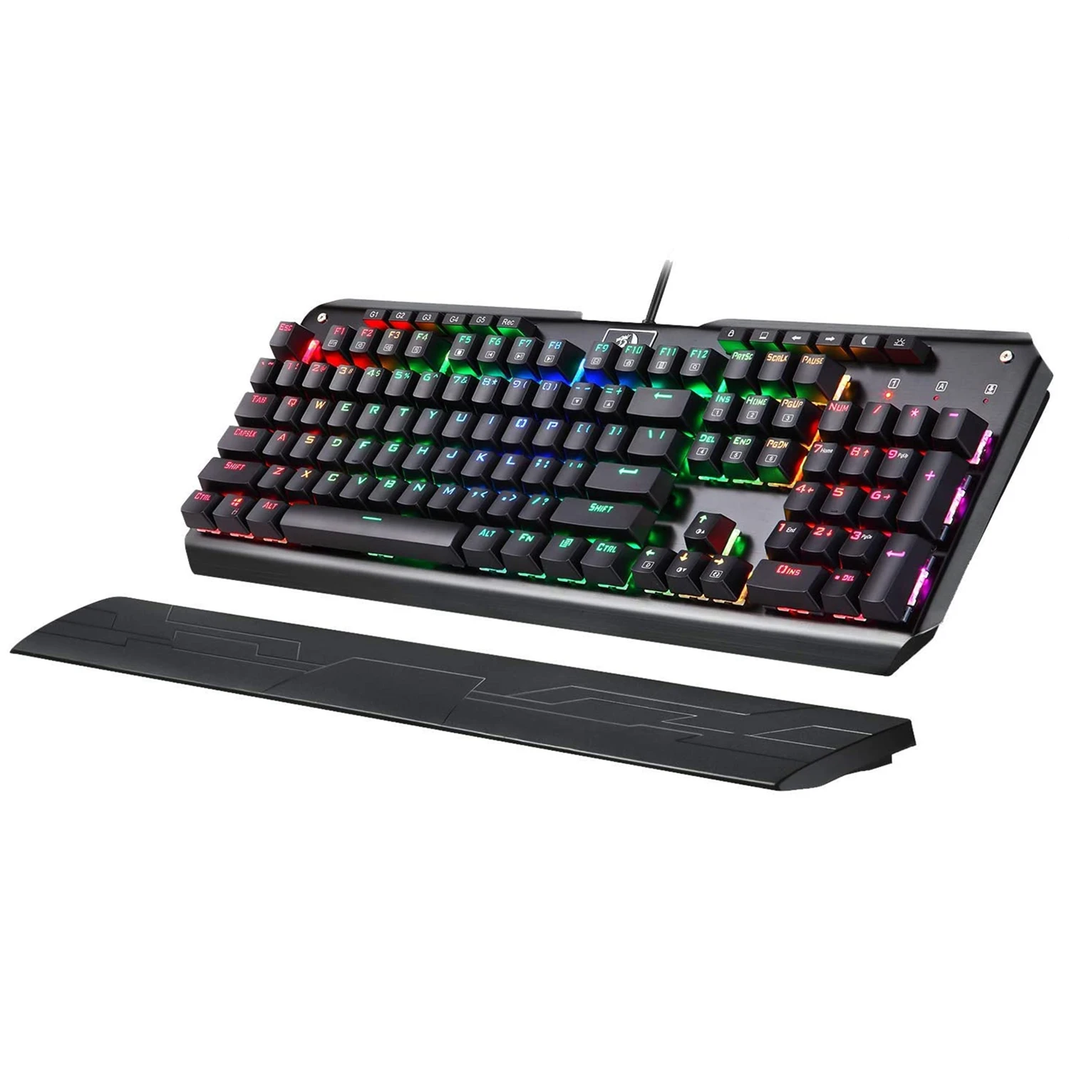 Redragon K555 Mechanical Gaming Keyboard with Blue Switches Macro Recording, Wrist Rest, Full Size Indrah for Windows PC Gamer
Redragon K555 Mechanical Gaming Keyboard with Blue Switches Macro Recording, Wrist Rest, Full Size Indrah for Windows PC Gamer