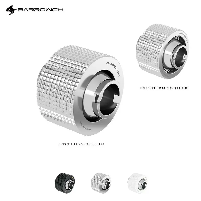 BarrowcH FBHKN-3/8-THIN FBHKN-3/8-THICK DIY Water Cooling Fittings Watercooler Hard Tube Fitting G1/4 Silver/Black/White
BarrowcH FBHKN-3/8-THIN FBHKN-3/8-THICK DIY Water Cooling Fittings Watercooler Hard Tube Fitting G1/4 Silver/Black/White