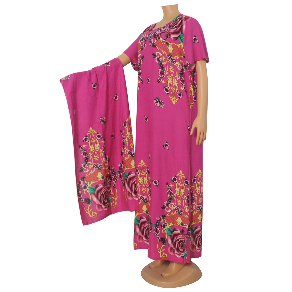 New Design African Dresses For Women Batwing Sleeve O-neck Colorful Floral Print Classic Dashiki Clothes With Scarf
New Design African Dresses For Women Batwing Sleeve O-neck Colorful Floral Print Classic Dashiki Clothes With Scarf