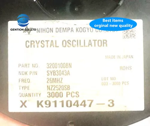 10 шт., 100% оригинальный новый 3,3 В активный Кристальный осциллятор SMD OSC 2520 NZ2520SB SYB3043A 26M 26,000 МГц
10 шт., 100% оригинальный новый 3,3 В активный Кристальный осциллятор SMD OSC 2520 NZ2520SB SYB3043A 26M 26,000 МГц