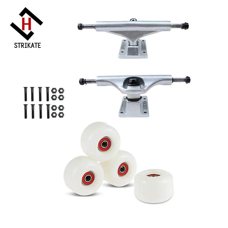 1pair 5.25inch 137mm Pro skateboard Hollow Truck with SHR95AA Bushings 4pcs 52mm white wheels 100A
1pair 5.25inch 137mm Pro skateboard Hollow Truck with SHR95AA Bushings 4pcs 52mm white wheels 100A