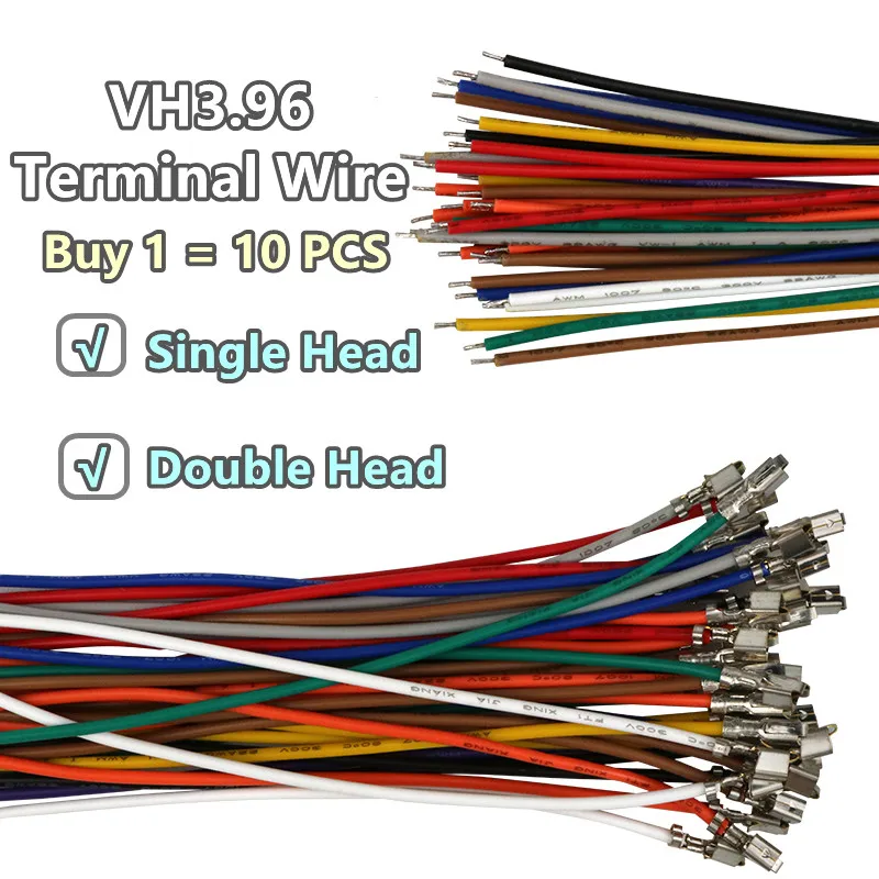 10PCS VH3.96 3.96MM Pitch Connector Terminal Wire Electronic Wire Single/Double Head Without Housing 20AWG 10CM 15CM 20CM ~ 50CM
10PCS VH3.96 3.96MM Pitch Connector Terminal Wire Electronic Wire Single/Double Head Without Housing 20AWG 10CM 15CM 20CM ~ 50CM