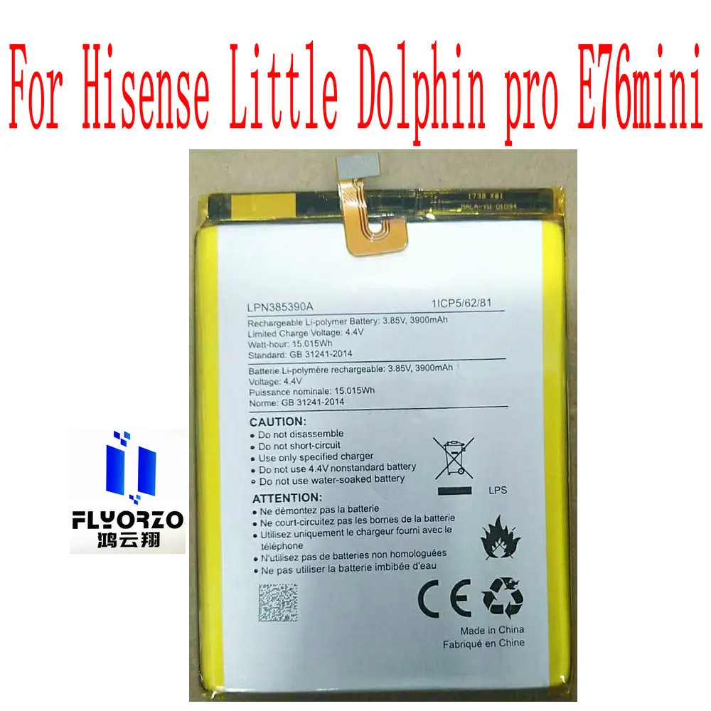 New High Quality 3900mAh LPN385390A Battery For Hisense Little Dolphin Pro E76mini Mobile Phone
New High Quality 3900mAh LPN385390A Battery For Hisense Little Dolphin Pro E76mini Mobile Phone