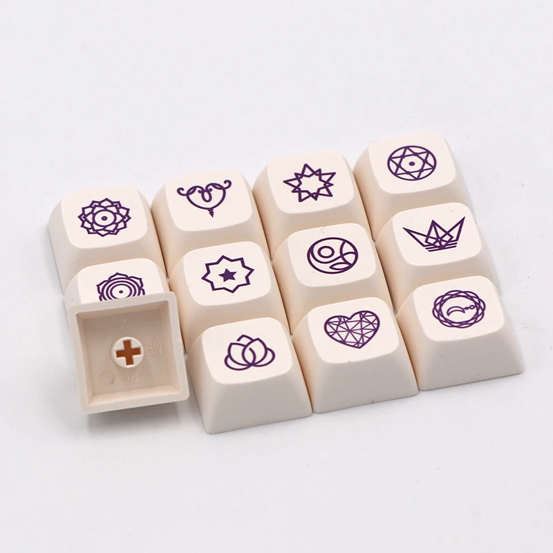 12 Keys/set Milk Purple Dye Sublimation PBT XDA Keycap For Mechanical Keyboard With MX switches GMK VoC Violet on Cream
12 Keys/set Milk Purple Dye Sublimation PBT XDA Keycap For Mechanical Keyboard With MX switches GMK VoC Violet on Cream