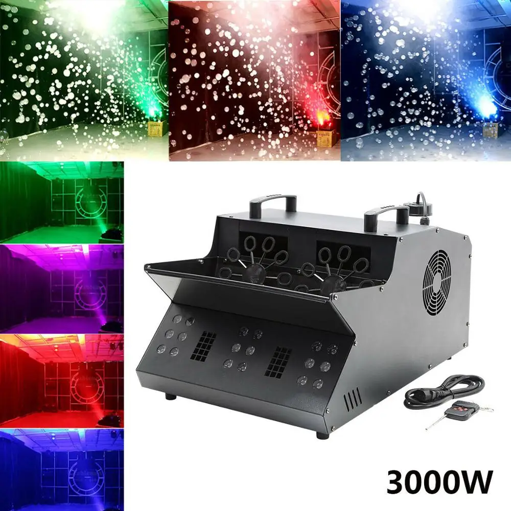 LED Fog Bubble Machine DMX512+Wireless Remote Control Big Double Wheels Bubble Smoke Machine With 18pcs RGB 3In1 LED Lights
LED Fog Bubble Machine DMX512+Wireless Remote Control Big Double Wheels Bubble Smoke Machine With 18pcs RGB 3In1 LED Lights