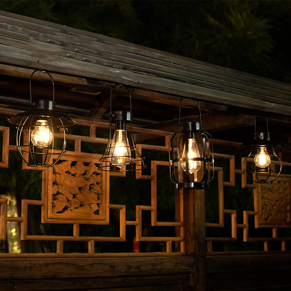 Solar Lantern Lamp Outdoor Hanging Waterproof Vintage Metal Solar Garden Light With Tungsten Bulb Decoration For Patio Courtyard
Solar Lantern Lamp Outdoor Hanging Waterproof Vintage Metal Solar Garden Light With Tungsten Bulb Decoration For Patio Courtyard