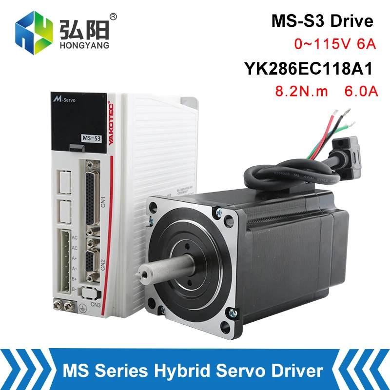 Nema 34 серво-двигатель в комплекте: MS-S3 Гибридный сервопривод 30 ~ 80VAC 6.0A + YK286EC118A1 с замкнутым циклом двигателя 8,2н. М 2-фазный шаговый двигатель
Nema 34 серво-двигатель в комплекте: MS-S3 Гибридный сервопривод 30 ~ 80VAC 6.0A + YK286EC118A1 с замкнутым циклом двигателя 8,2н. М 2-фазный шаговый двигатель
